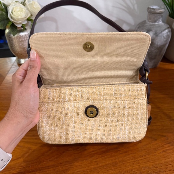 Etienne Aigner Vintage Paper Straw Mini Shoulder Bag Handbag Purse Pochette - Picture 7 of 9